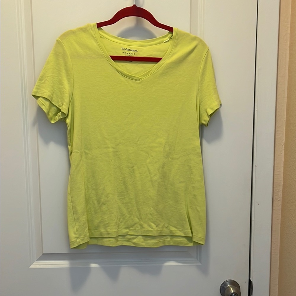 Croft & Barrow Women's Lemon Short Sleeve Tee
